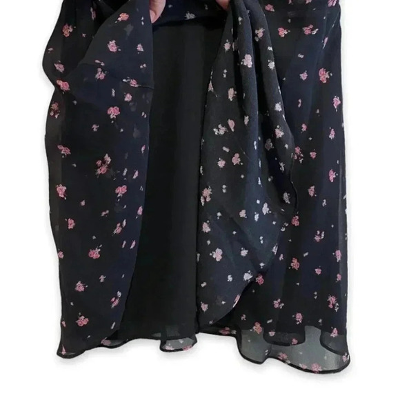 NWT LoveShackFancy Cora Floral Black 100% Silk Mini Dress Size: XS - Picture 14 of 15